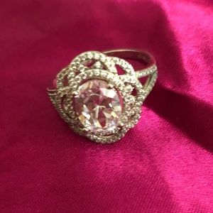 Diamond Cubic Zirconia-rhodium plated